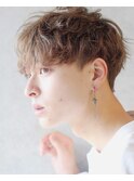 おしゃれメンズヘアマッシュ束感モテ髪ベージュ本厚木
