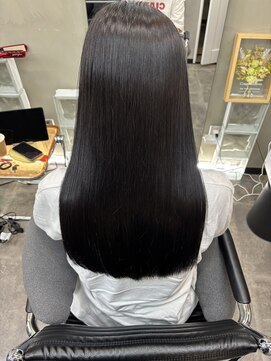 ファビ 渋谷(Fab) くびれヘア/暗めカラー/アプリコットオレンジ/縮毛矯正