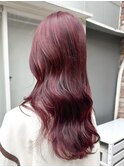 【白石】ブリーチなし赤髪チェリーレッド艶カラーセミロング原宿