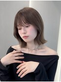 ◯ オリーブグレー/韓国/レイヤーカット/髪質改善/縮毛矯正/札幌