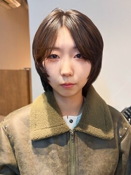 フェイスレイヤー ハッシュカット 赤み消し オリーブグレー 20代