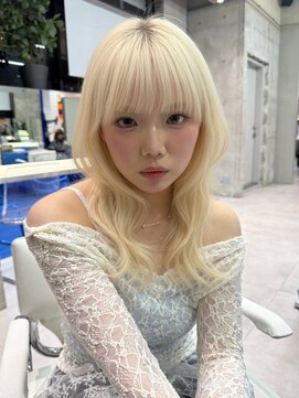サンクマーケット 渋谷(cinq MARKET) 透明感ブロンドのハッシュカット