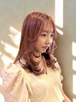 ナイン(9 nine)&nbsp;ピンクブラウン×レイヤーカット