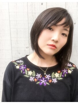 ローランド(Rowland) 斜めバング☆前下がりボブ☆黒髪