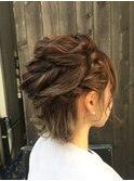 ショートスタイルヘアアレンジ☆w/u岸野