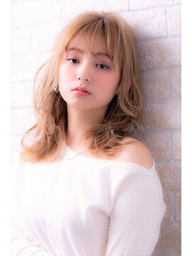 ソア 武蔵小杉(SOAR) 大人かわいい無造作カールとデザインカラー小顔くびれセミディ