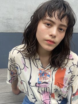 レオニード 表参道(LEONID) 眉上バング×ウェーブミディアム