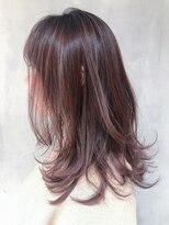 アルバム 新宿(ALBUM SHINJUKU)&nbsp;ピンクベージュレイヤー_ウェーブパーマ耳かけ_ba282823