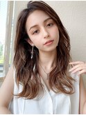 大人かわいい小顔カーキグレージュハイライト20代30代吉祥寺