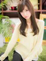 カバーヘア イヴ 戸頭店(COVER HAIR EVE)&nbsp;斜めバングダークアッシュ小顔エアストレートc5戸頭20代30代40代