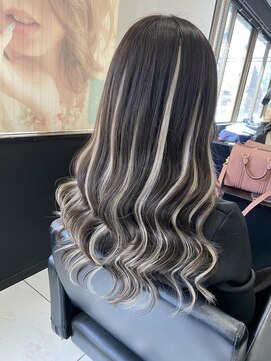 ヘアーデザイン ジェルム(Hair Design germe) グレーメッシュ #HIYORI