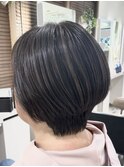 極細オリジナル白髪ぼかしハイライト