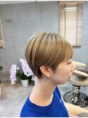 シースルーバング ハイトーンショート