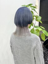 チュダック(ChuDuck)&nbsp;韓国風《ブルーシルバー》ハイトーン/ケアブリーチ/ダブルカラー