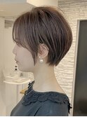 白髪ぼかし/ひし形/癖毛/大人ショートボブ/60代50代40代
