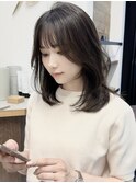 小顔レイヤーカット×ナチュラルグレージュ30代40代50代