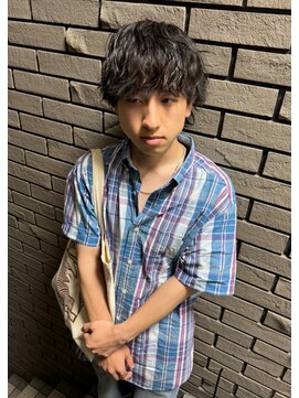 エトネ ヘアーサロン 仙台駅前(eTONe hair salon) men's perm【ウルフ×波巻きツイスパ】