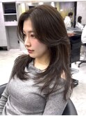 かきあげ前髪 ロングレイヤー レイヤーカット