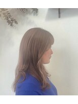 リリー LILY ヘアー メイク HAIR アンド & MAKE&nbsp;小顔アッシュブラウンミディアムナチュラル大人かわいい30代40代