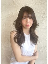 ラフ バイ マグ 南松本(R.A.F. by Mag)&nbsp;大人可愛い切りっぱなしひし形レイヤーカットモカベージュ