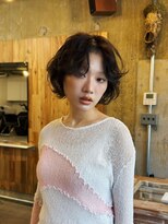 ヒュージ 表参道(huge)&nbsp;ショートボブ/ミニボブ/ニュアンスパーマ/顔周りカット/20代30代