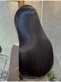 ○ 酸性ストレート × 黒艶ロング
