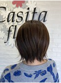 ボブ　外ハネアレンジ