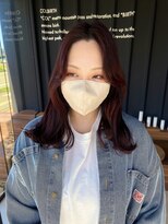 コルバース(COL BIRTH)&nbsp;【yui担当】ボルドー/くすみレッド/ミディアムヘア/艶髪