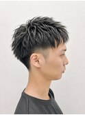 爽やかツーブロック刈り上げアクティブショートアップバング