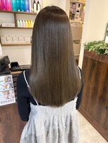 オーバルヘアー(OVAL hair) 透明感ブラウングレージュ/ストレート/ロング