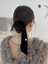 ウル 岡山駅店(ULu.)&nbsp;結婚式ヘア二次会ヘア編みおろしカチモリシニヨン岡山ヘアセット