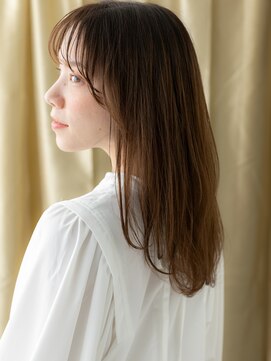 カバーヘア ブリス 志木南口駅前店(COVER HAIR bliss) ヘーゼルブラウンブリーチなし小顔レイヤーロング20代30代325Z