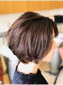 骨格矯正前下がりボブ