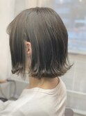 極細ハイライト x ミニボブ x 外ハネ