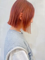 ネオリーブアイム 横浜西口店(Neolive aim)&nbsp;【Neoliveaim 横浜】切りっぱなしボブ × オレンジカラー
