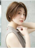 前髪長め大人ショートボブ20代30代40代【AIN.表参道】川原大地