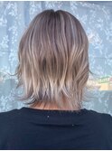 ショートヘアバレイヤージュ