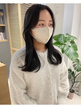 コフィー バイ メルト 吉祥寺(cofy by melt) 【松本咲花】前髪なし韓国風ロング/初カラー/アッシュグレージュ