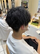 クオリス 上板橋店(QUALIS)&nbsp;メンズツイストスパイラルアップバングショートスタイル