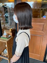 ヘア プロデュース キュオン(hair produce CUEON.)&nbsp;切りっぱなしボブ×カーキアッシュ