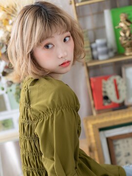 カバーヘアアンドスパ ブリス 浦和(COVER HAIR&SPA bliss) 外国人風ハイトーンカラーゆるふわ小顔ボブh2浦和10代20代30代!