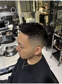 メンズビジネスクロップマッシュベリーショートフェード眉毛F