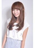 愛され艶髪ストレート＿ロング＿アッシュグレージュ［東陽町]