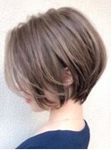 大人可愛い20代30代40代 グラデーションボブ×ライトブラウン