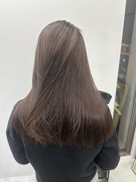 ディジョン(Dijon) 韓国顔まわりレイヤーカットグレージュオリーブベージュブラウン