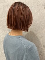 リノア 鵠沼海岸(LINOA)&nbsp;ハイトーンボブ/ピンクオレンジ