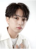 韓国ヘアニュアンスパーマカルマセンターパートコンマヘアウルフ