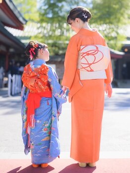 エンデバーエスト(ENDEAVOR est.)の写真/【電話でご相談ください！早朝のご予約も承ります◎】七五三/成人式/卒業式などの着付けはお任せ☆