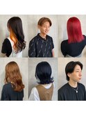 ストリート系スタイル　ダブルカラーインナーカラー　ハイトーン