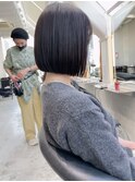 ミニボブ髪質改善縮毛矯正酸性ストレートレイヤーカット/銀座